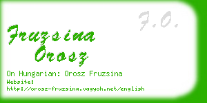fruzsina orosz business card